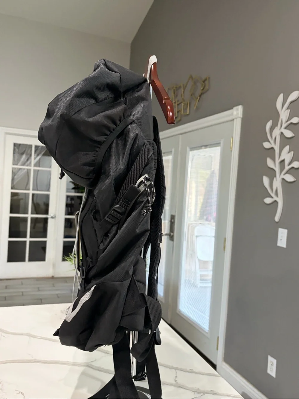 Arrow Black Outdoor Hiking Backpack with Gray Accents